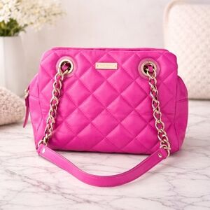 Kate Spade New York Gold Coast Maryanne Quilted Leather Shoulder Bag in Pink